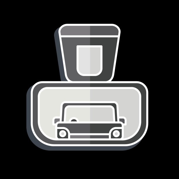 图标后视镜。与车库符号有关。光滑的风格。简单的设计可编辑。简单的说明图片下载