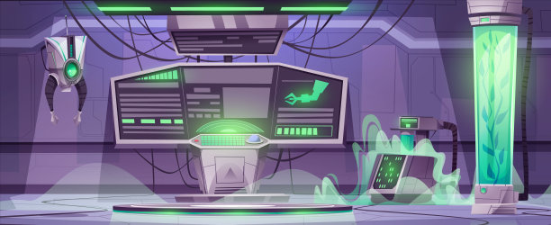 飞船上的科学实验室和设备图片下载