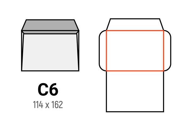 C6信封模型a6白色模板切割尺寸图片下载