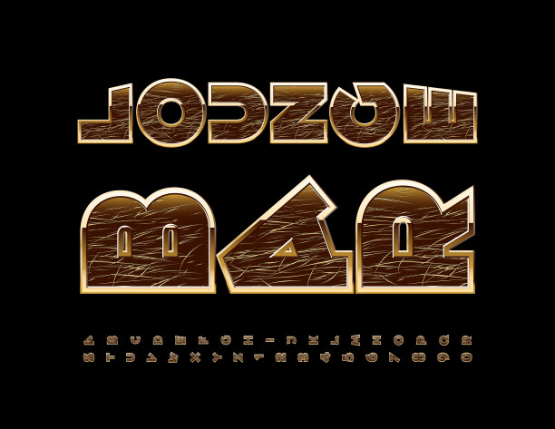 矢量广告招牌酒廊酒吧。高级字母表字母和数字设置图片下载