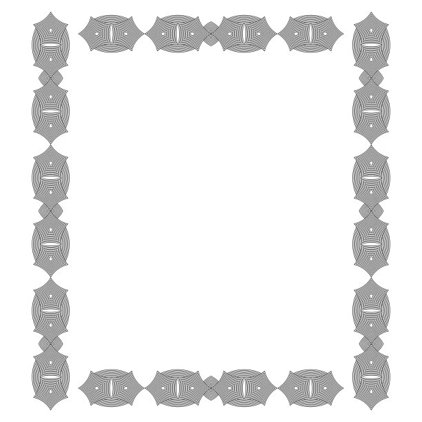 塞内加尔图案框架矢量设计图片下载