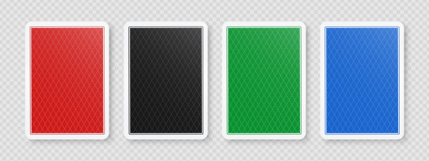 扑克牌背面设计。矢量插画家图片下载