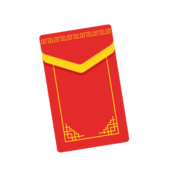 矢量红包在平面风格孤立图片下载