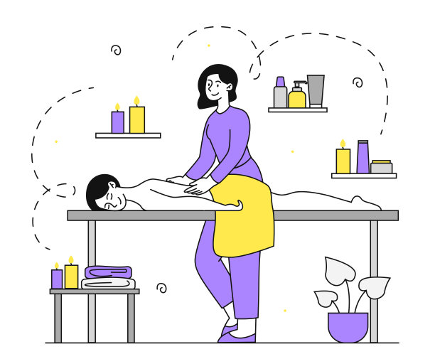 男人在按摩矢量简单图片下载