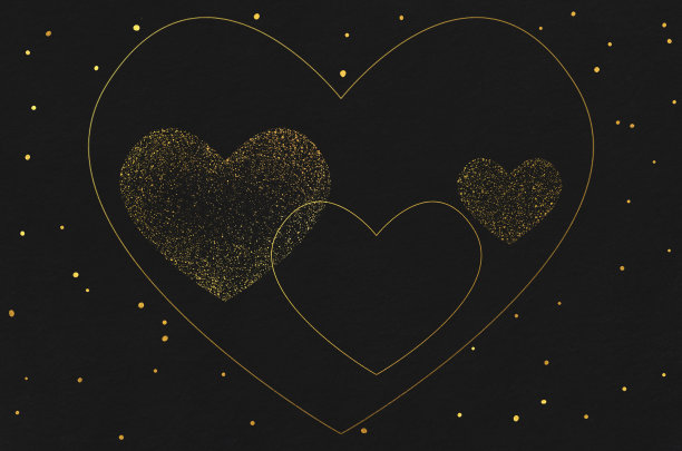 和石纸的纹理带有金色的心图片下载