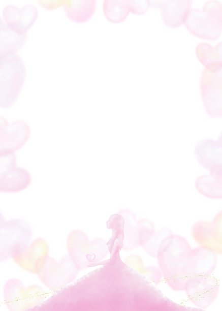 粉色公主的浪漫垂直框架。图片下载