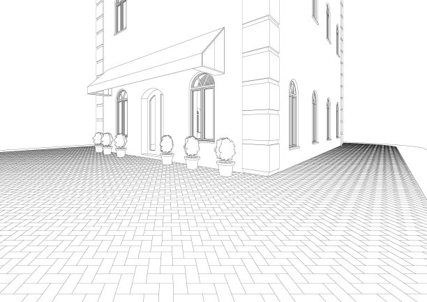 住宅项目的三维插图图片下载