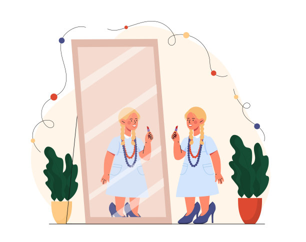 女儿在妈妈的衣服向量图片下载