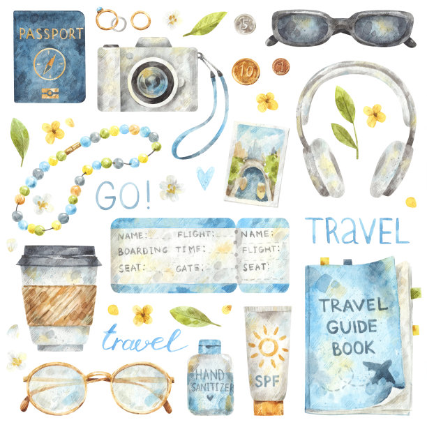 旅游的东西图片下载