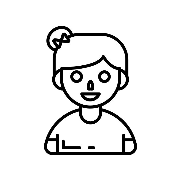 矢量发髻发型图标标志图片下载