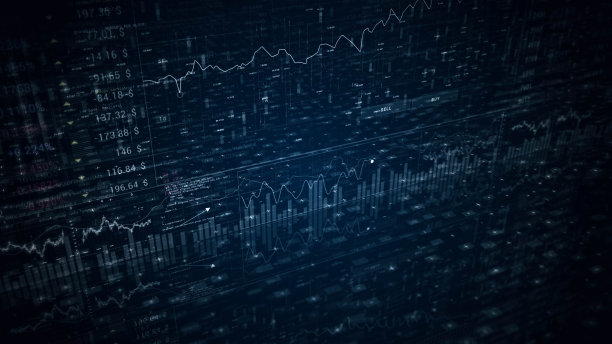 电蓝色的数字在黑暗的背景，类似于繁星满天的夜空图片下载