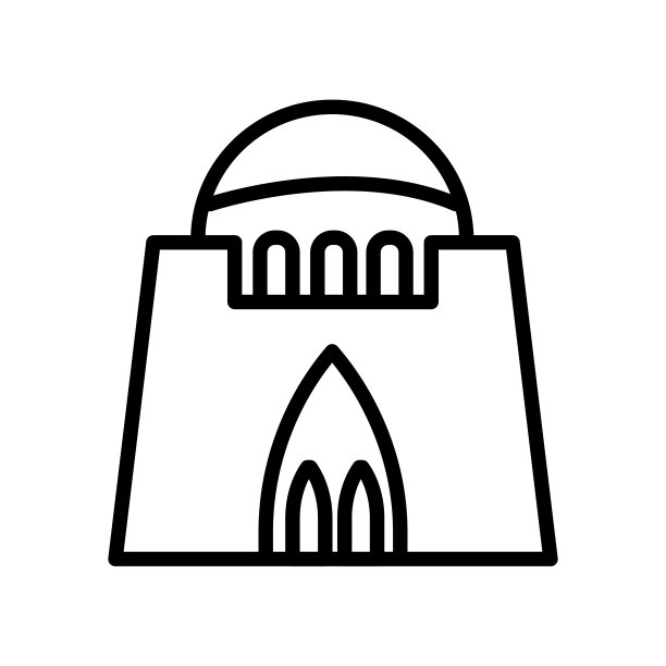 矢量古兰经真纳墓图标图片下载