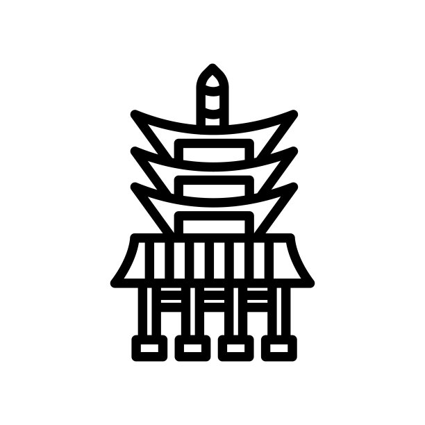 宝塔矢量图标图片下载
