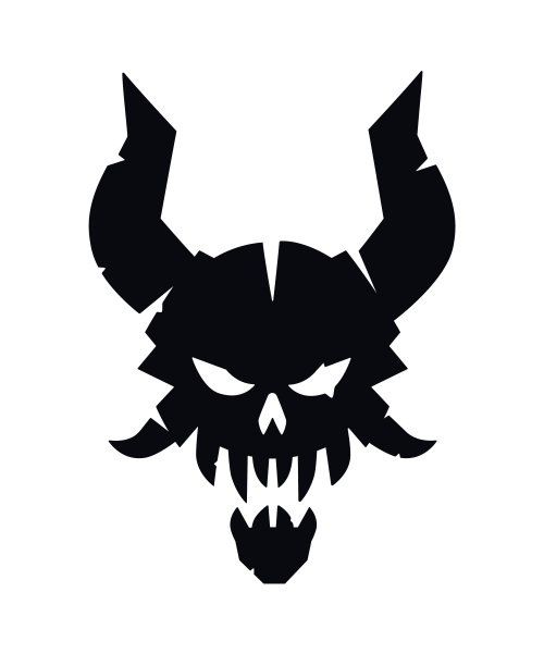 长着角的恶魔头骨。向量。一个长着角、长着牙的魔鬼的剪影。漫画或体育游戏中的英雄吉祥物。t恤设计图片。哥特式现代风格。图片下载
