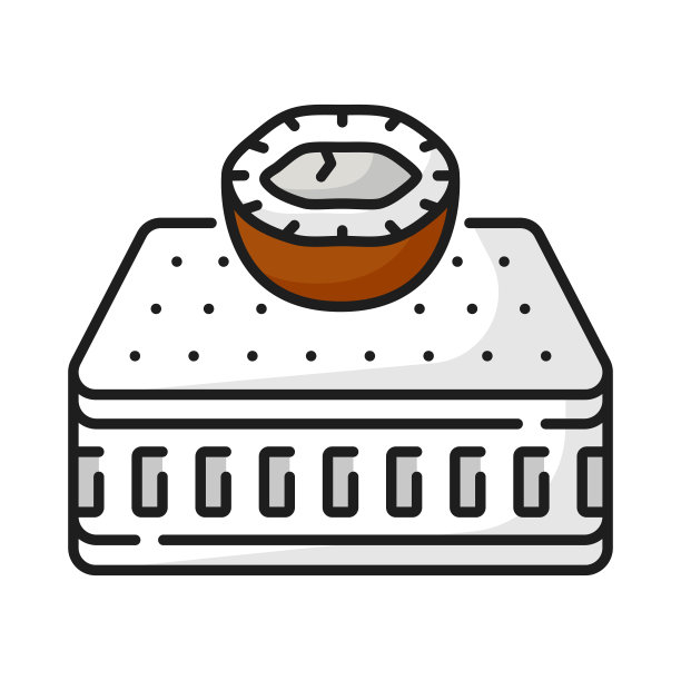 带有记忆层的椰子矫形床垫图片下载