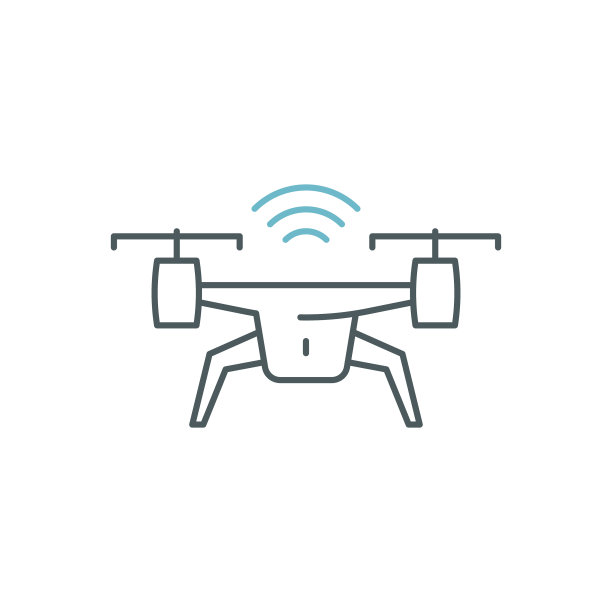 无人机双色线图标设计与可编辑的笔触。适用于信息图表，网页，移动应用程序，UI, UX和GUI设计。图片下载
