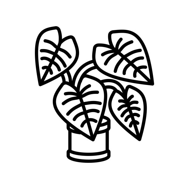 矢量热带植物图标.标识图片下载