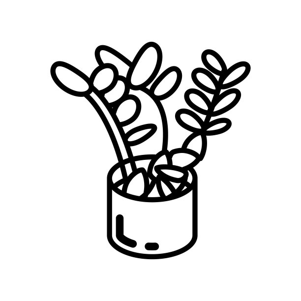 矢量ZZ植物图标。标志图片下载