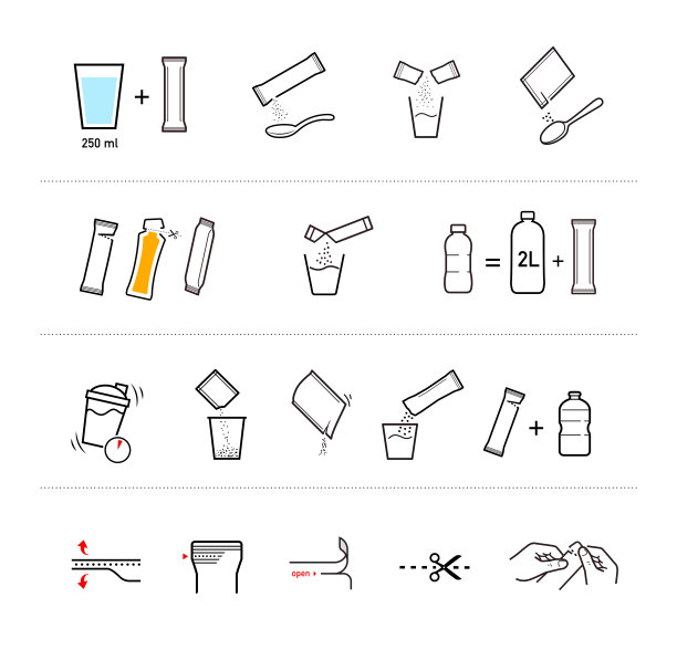 图标棒包装袋设置样品，准备说明。图片下载