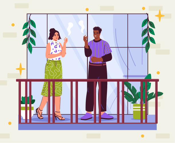 人们在阳台上抽烟图片下载