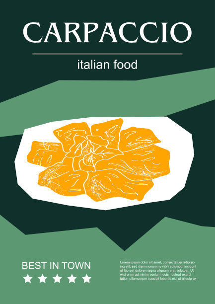 意大利食物集矢量插图。雕刻的carpaccio，捆绑传统菜肴，自制和餐厅晚餐菜肴和酱汁烹饪的意大利菜图片下载