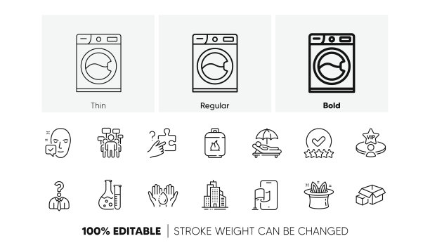 包装盒，帽子戏法和位置应用程序线图标。对于web应用程序，打印。行图标。向量图片下载