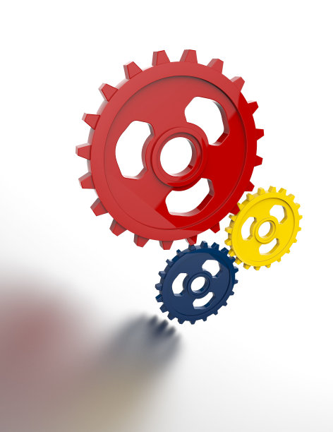 “齿轮”孤立在白色背景上图片下载