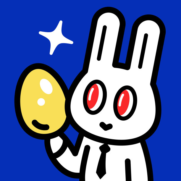 复活节快乐，可爱的复活节兔子拿着复活节彩蛋图片下载