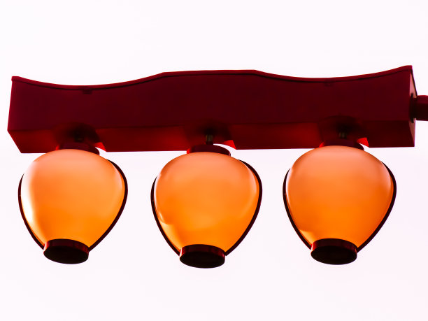 日本和亚洲移民社区典型的街灯图片下载