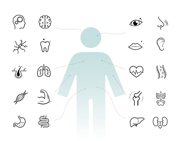 为改善人类的产品设置活力图标。图片下载