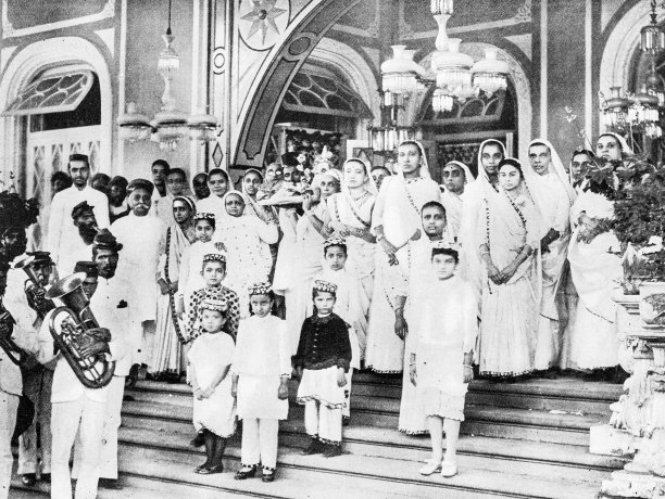 1895年印度的人物和地标:阿德尼典礼，小大厅，孟买图片下载