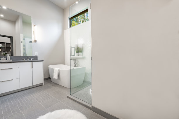 豪宅展示住宅内部房间和外部建筑照片图片下载