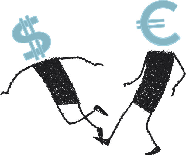 欧元拖累了美元，简笔画图片下载
