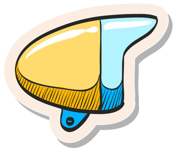 手绘贴纸风格图标自行车头灯图片下载