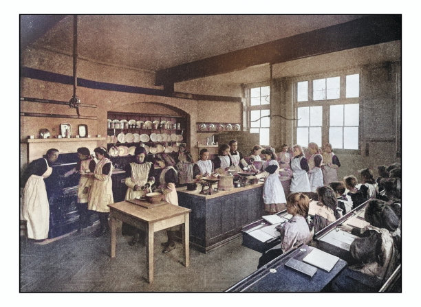 古董伦敦的照片:烹饪课图片下载