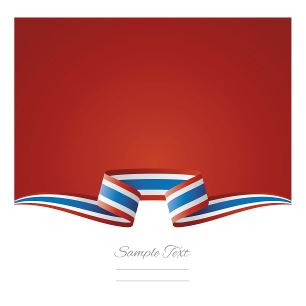 抽象背景泰国国旗丝带矢量图片下载