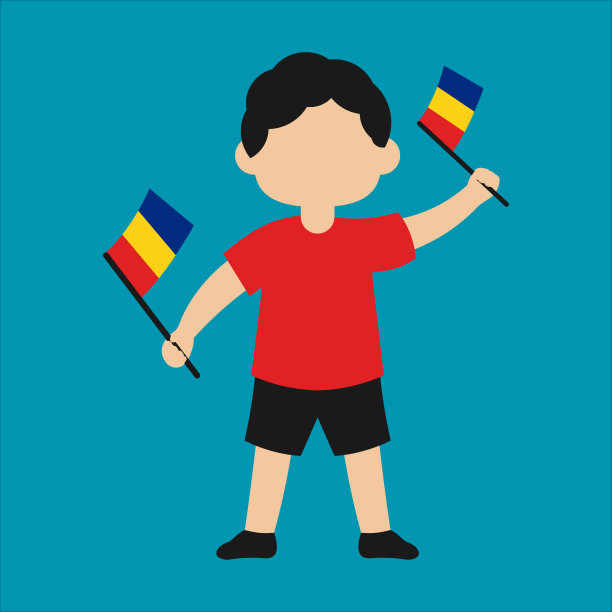 男孩和女孩可爱的罗马尼亚独立矢量设计图片下载