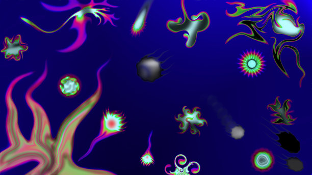 水下世界的抽象画。图片下载