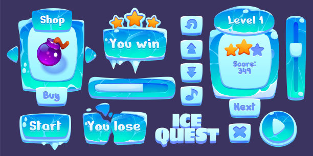 冰雪覆盖的冰或玻璃元素图片下载