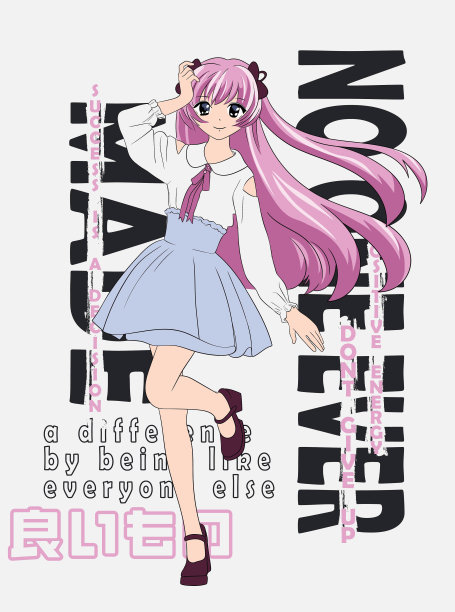 动漫女孩-股票插图图片下载