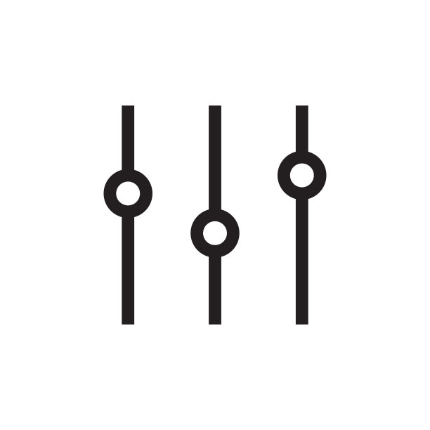 混音器矢量图标。滑块声道控制台控制混频器平衡音频图片下载