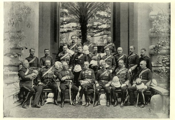 亚瑟·詹姆斯·里昂·弗里曼特尔将军，马耳他总督和参谋，19世纪维多利亚时期图片下载