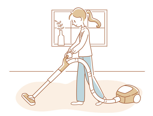 女人吸尘图片下载