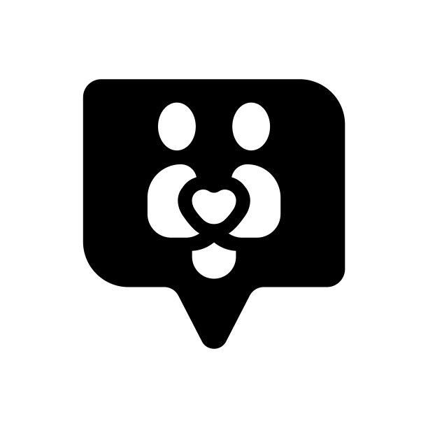 宠物护理图标。兽医诊所泡泡标志。工薪族图片下载