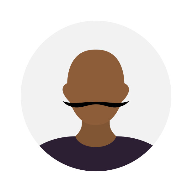 空脸图标头像与胡子。矢量插图。图片下载