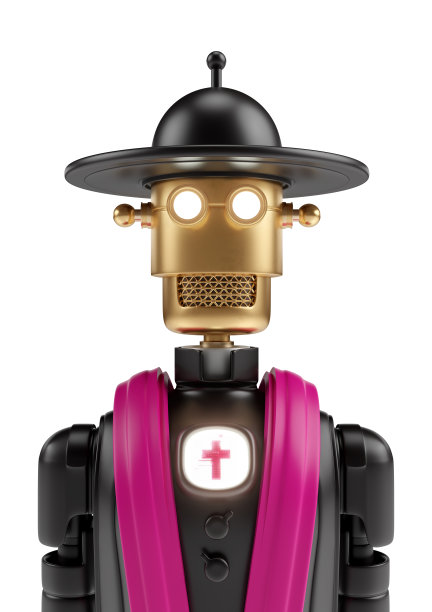 现实赛博朋克或蒸汽朋克复古风格的卡通机器人。创意3d插图。明亮的概念设计具有未来感。图片下载