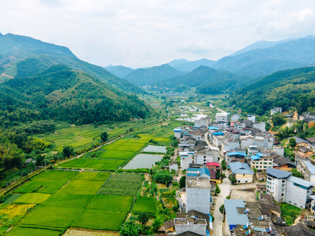 农田的航空摄影图片下载