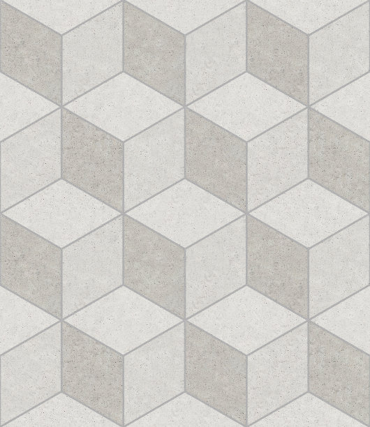 混凝土路面图案。纹理无缝纹理六边形和菱形瓷砖形状地板。用于渲染应用的高分辨率图像图片下载