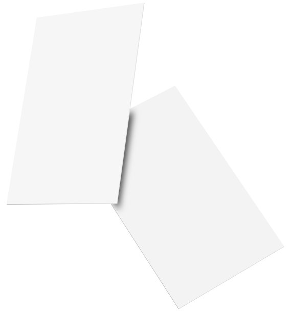 现代名片与树叶模型模板。用于展示品牌，企业形象，广告。三维渲染图片下载