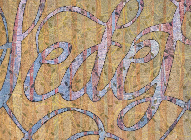 照片说明细节的模板书法字母。图片下载